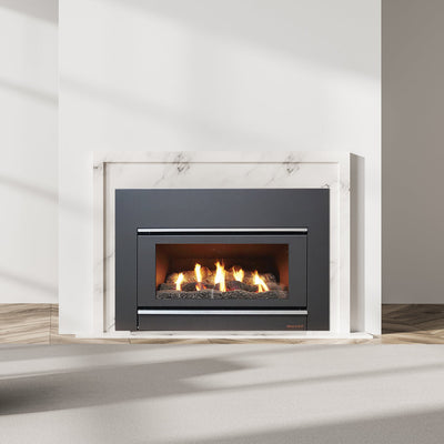 Azura 1.0 with a marble surround in a bright room