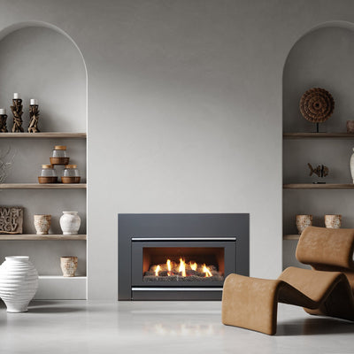 Azura 2.0 in a styled lounge with arched shelving