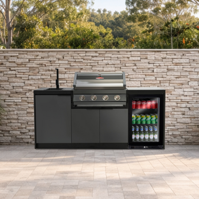 BeefEater 4-Burner outdoor kitchen lifestyle