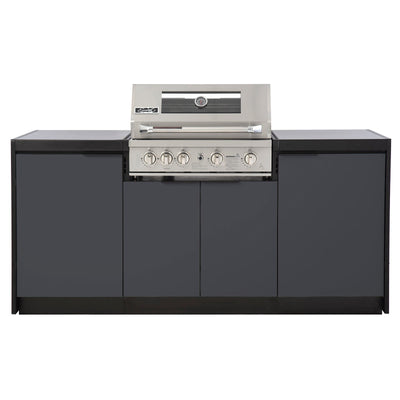 Smart 4-Burner outdoor kitchen grey
